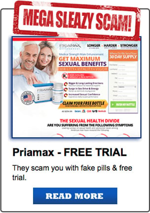 Priamax - Free Trial, They scam you with fake pills & free trials.